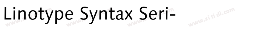 Linotype Syntax Seri字体转换